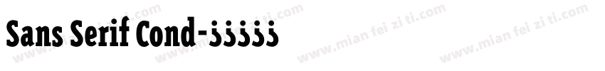 Sans Serif Cond字体转换